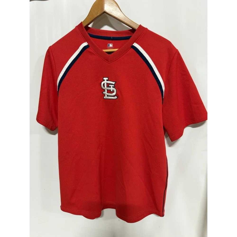 MLB Genuine Merchandise St Louis Cardinals Pullover Size M ShortSleeve Fast Ship